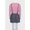 Shirt and skirt suit