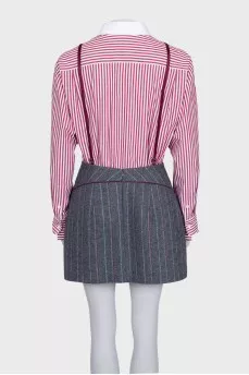 Shirt and skirt suit