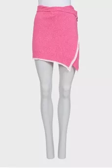 Pink straight-cut skirt