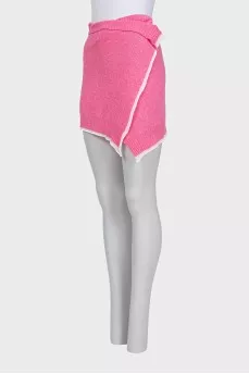 Pink straight-cut skirt