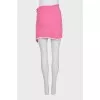 Pink straight-cut skirt