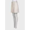 Beige high-waisted shorts