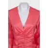 Pink dress with draping