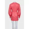 Pink dress with draping