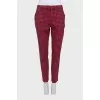 Tapered-fit trousers in a houndstooth print