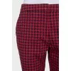 Tapered-fit trousers in a houndstooth print