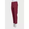 Tapered-fit trousers in a houndstooth print