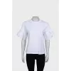 White T-shirt with puff sleeves