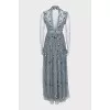 Gray dress decorated with sequins