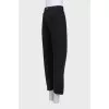 High-waisted wide-leg jeans with buttons