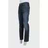 Men's straight-leg distressed jeans