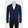 Men's wool cardigan with buttons