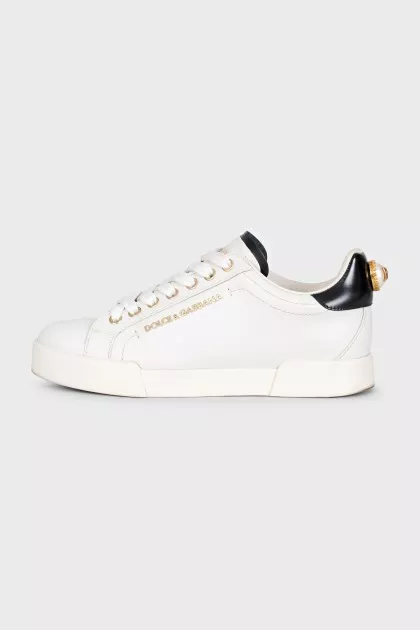 White sneakers with the Portofino logo