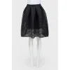 Perforated black sun skirt