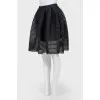 Perforated black sun skirt