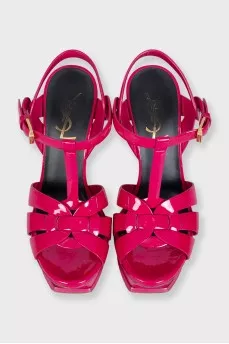 Tribute patent leather sandals