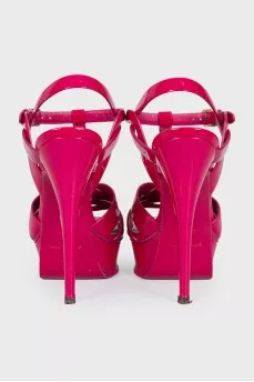 Tribute patent leather sandals