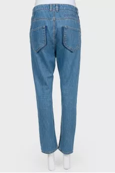 Jeans with trousers of different shades
