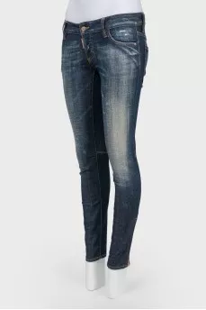 Jeans narrowed with scuffs