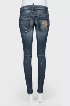 Jeans narrowed with scuffs