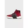 Men's high-top suede sneakers