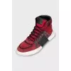 Men's high-top suede sneakers