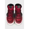 Men's high-top suede sneakers