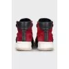 Men's high-top suede sneakers