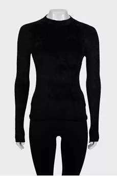 Black jumper with a cutout on the back