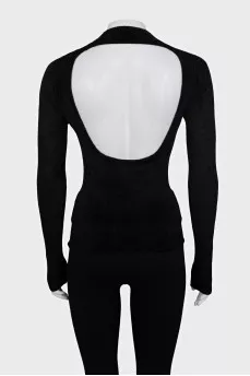 Black jumper with a cutout on the back
