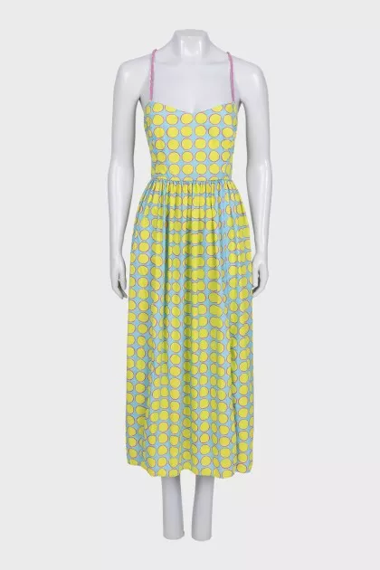 Green polka dot sundress