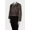Mink coat with a decorated collar