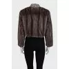 Mink coat with a decorated collar