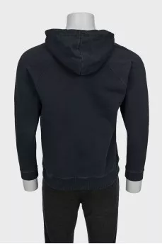 Men's black hoodie with logo