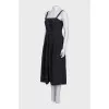 Black fitted button-down sundress
