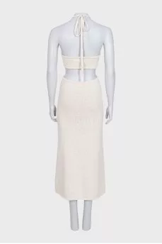 Bodycon dress with ties