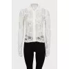 White knitted cardigan