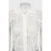 White knitted cardigan