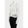 White knitted cardigan