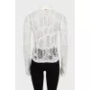 White knitted cardigan