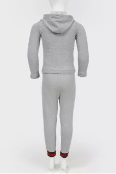 Children's set of gray sweater and trousers