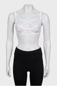 White lace bra with tag