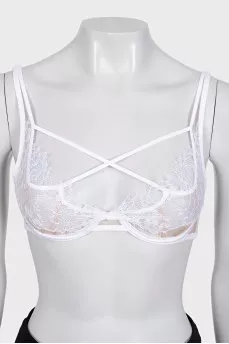 White lace bra with tag