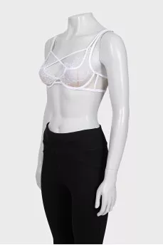 White lace bra with tag