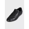 Men's leather round-toe sneakers
