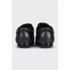 Men's leather round-toe sneakers
