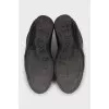 Men's leather round-toe sneakers