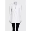 White double-breasted jacket with patch pockets