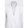 White double-breasted jacket with patch pockets