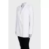 White double-breasted jacket with patch pockets